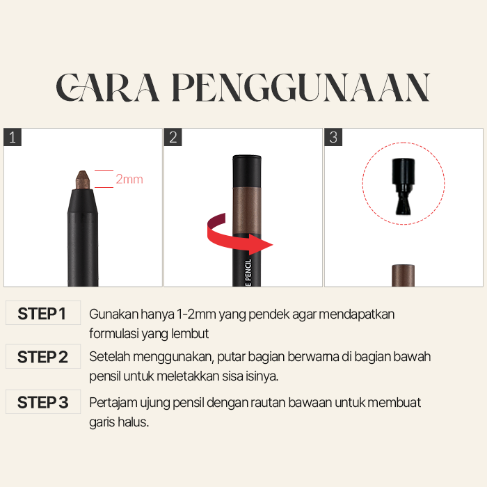 DOUBLE EFFECT WATERPROOF EYE PENCIL (11 warna)
